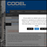 Screen shot of the Codel International Ltd website.
