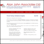 Screen shot of the Alan John Associates Ltd website.
