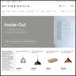 Screen shot of the Authentics Ltd website.