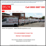Screen shot of the Delta Fire Systems Ltd website.