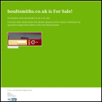 Screen shot of the Boultsmith website.