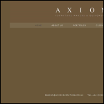 Screen shot of the Axion Furniture Makers Ltd website.