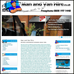 Screen shot of the Man & Van Hire website.
