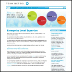 Screen shot of the Team Netsol Ltd website.