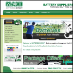 Screen shot of the Batteries Direct Ltd website.
