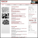 Screen shot of the Sintercast Ltd website.