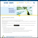 Screen shot of the Satake Europe Ltd website.