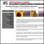 Screen shot of the A & M Systems Ltd website.