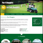 Screen shot of the Par 4 Buggies website.
