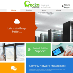 Screen shot of the Gecko IT Services Ltd website.