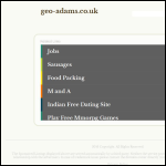 Screen shot of the Geo Adams & Sons Ltd website.