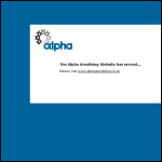 Screen shot of the Alpha Anodising UK Ltd website.