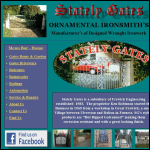 Screen shot of the Stately Gates website.