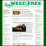 Screen shot of the Weed Free website.