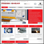 Screen shot of the Press & Shear Ltd website.