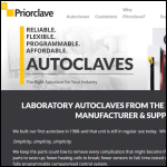 Screen shot of the Priorclave Ltd website.