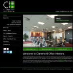 Screen shot of the Claremont Office Interiors website.