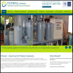 Screen shot of the Filterall Ltd website.