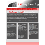 Screen shot of the SJE Engineering Ltd website.