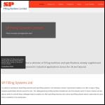 Screen shot of the S P Filling Systems Ltd website.