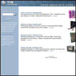 Screen shot of the TIS Electronics website.