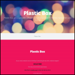 Screen shot of the Plastic Box website.