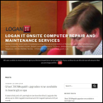 Screen shot of the Logan IT Computer Services website.