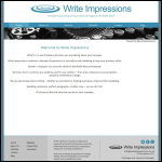 Screen shot of the Write Impressions website.