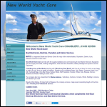 Screen shot of the New World Yacht Care Ltd website.