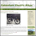 Screen shot of the Fakenham Electric Bikes website.