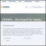 Screen shot of the Herma UK Ltd website.
