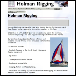 Screen shot of the Holman Rigging Ltd website.