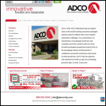 Screen shot of the ADCO Manufacturing website.
