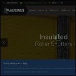 Screen shot of the Guardian Industrial Doors Ltd website.