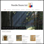 Screen shot of the Pendle Doors Ltd website.
