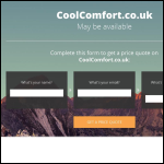 Screen shot of the Cool Comfort UK Ltd website.