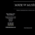 Screen shot of the Made of Music website.