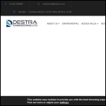 Screen shot of the Destra Engineering Ltd website.