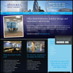 Screen shot of the Abstract Office Interiors Ltd website.