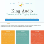 Screen shot of the King Audio Transcription & Typing Services website.