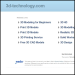 Screen shot of the 3D Technology Ltd website.