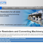 Screen shot of the ASHE Converting Equipment website.