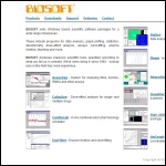 Screen shot of the Biosoft website.