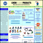 Screen shot of the Chemiclean Products website.
