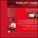 Screen shot of the Redalert Couriers Ltd website.