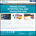 Screen shot of the Atlantic Language Services website.
