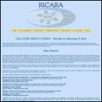 Screen shot of the Ricara Ltd website.