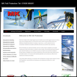 Screen shot of the MK Fall Protection Ltd website.