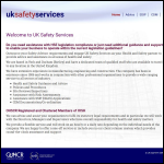 Screen shot of the U K Safety Services website.