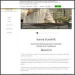 Screen shot of the Aurora Scientific website.
